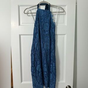 Lulus blue halter dress size size medium only worn once for a wedding